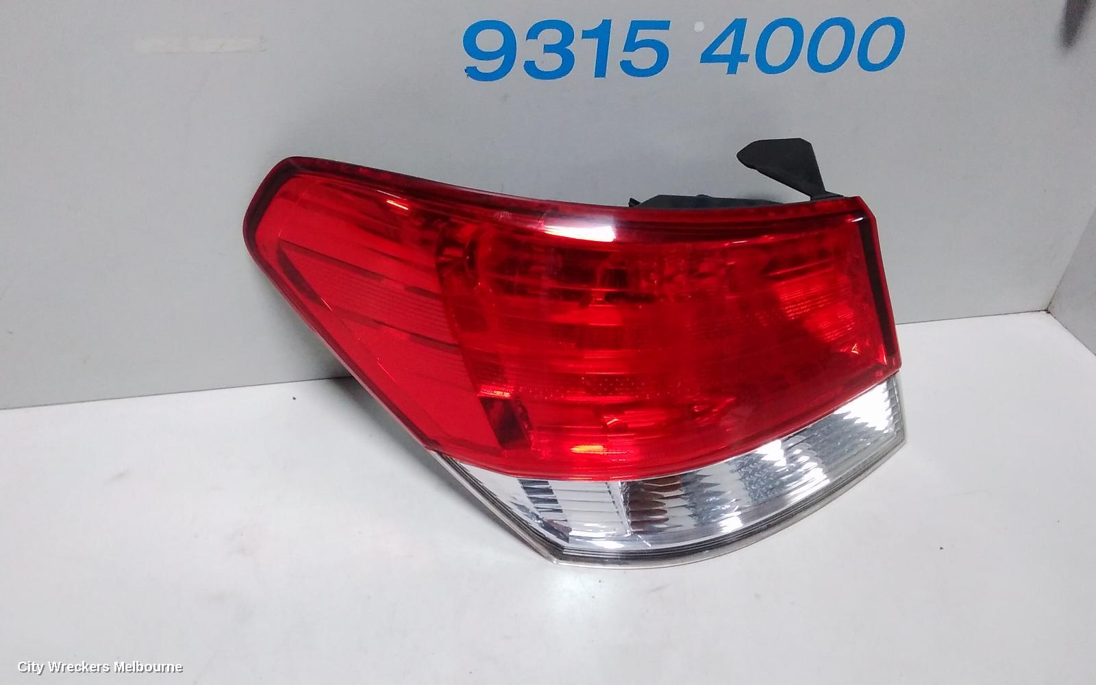 SUBARU LIBERTY LEFT TAILLIGHT, 5TH GEN, SEDAN, IN BODY, 07/2009 - 11/2014