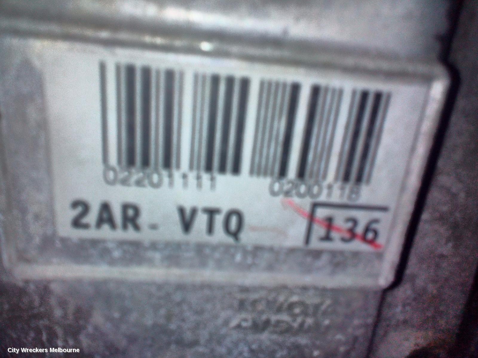 TOYOTA CAMRY ENGINE, PETROL, 2.5, 2AR-FE, ASV50, 11/2011 - 10/2017