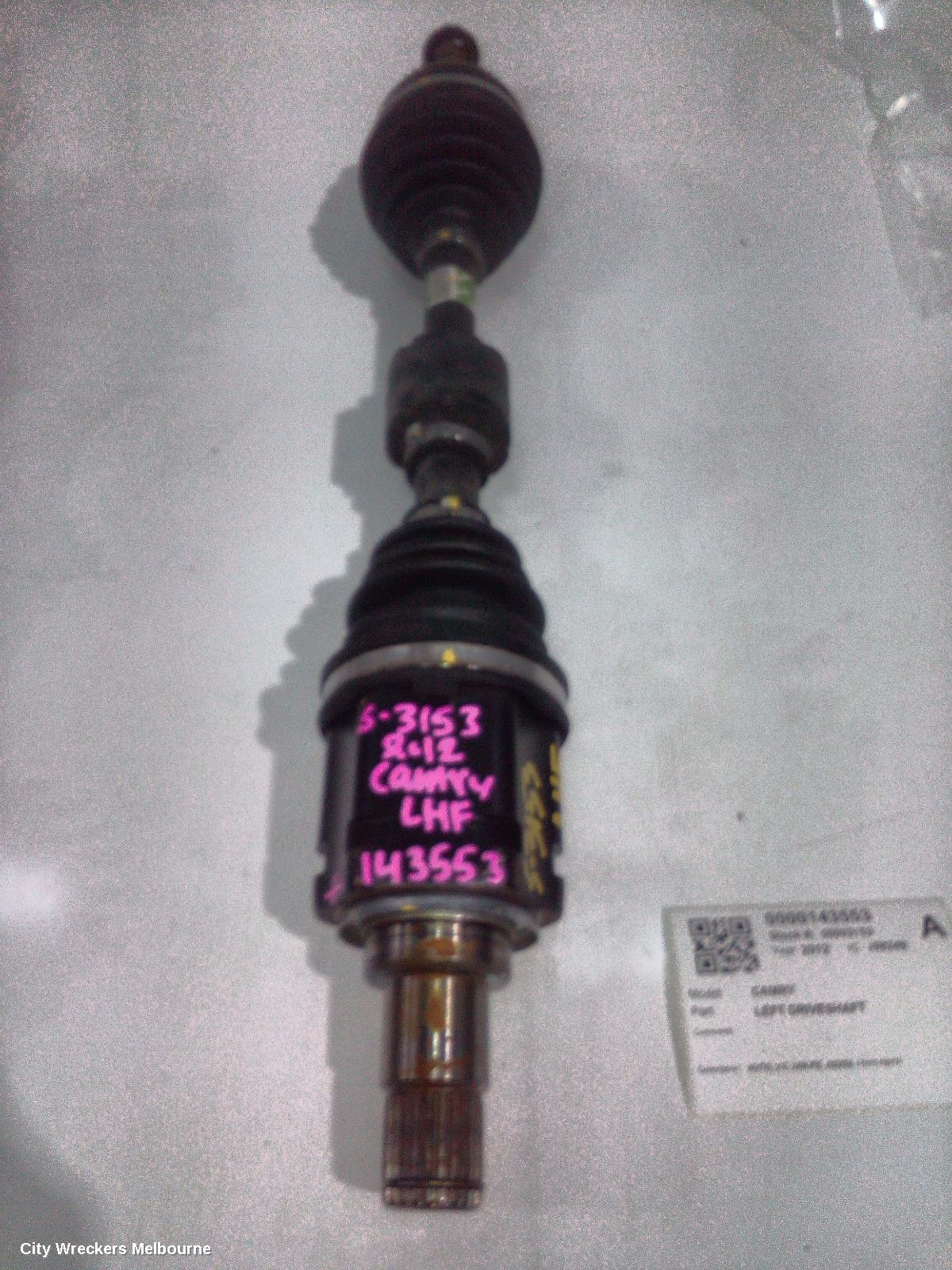 TOYOTA CAMRY LEFT DRIVESHAFT, AUTO, 2.5, 2AR-FE, ASV50, 11/2011 - 10/2017
