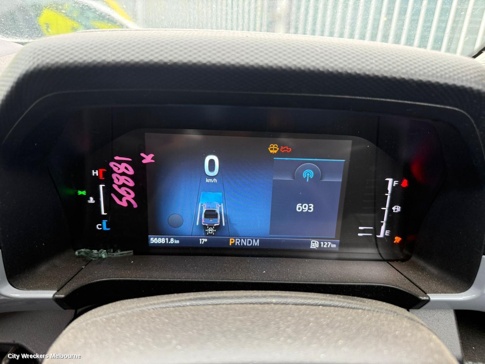 FORD RANGER INSTRUMENT CLUSTER, DIESEL, DIGITAL, 8IN, STANDARD, RA, 05/2022 ONWARDS