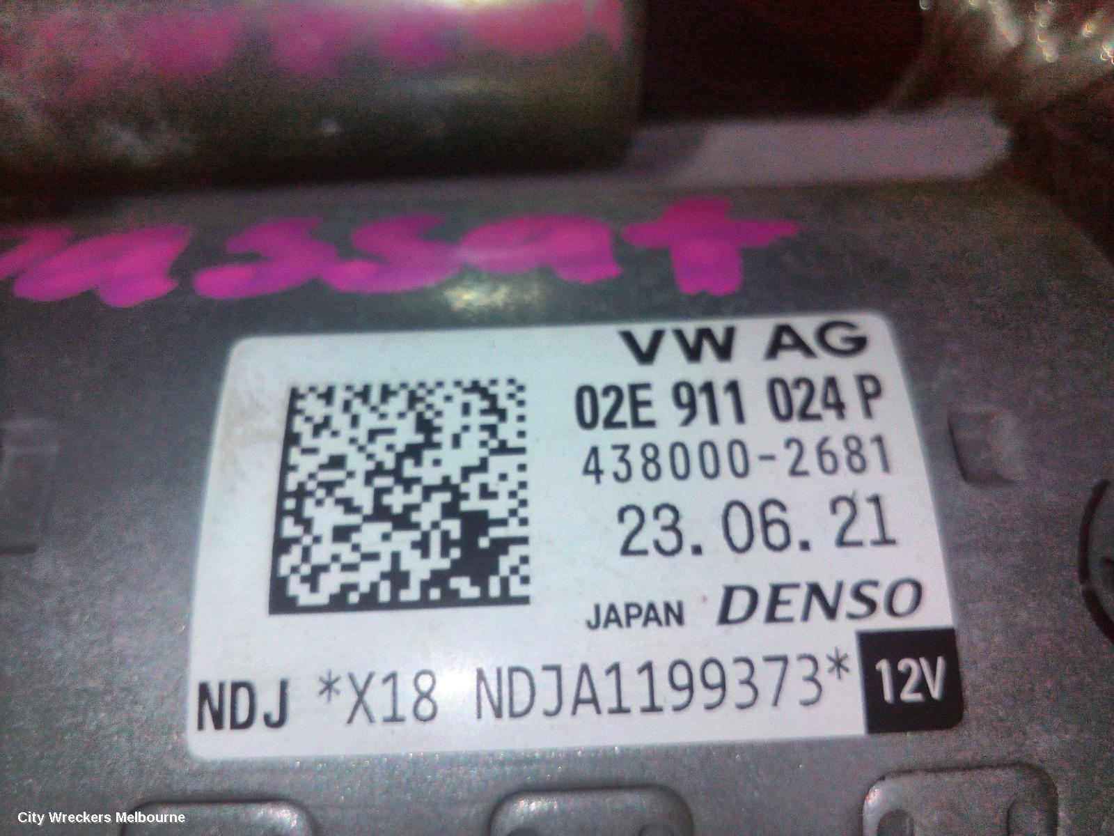 VOLKSWAGEN PASSAT STARTER, PETROL, 2.0, CZPB/CHHB/CJXA CODE, DENSO, 1.5KW, B8/MK7, 05/2016 - 05/2023