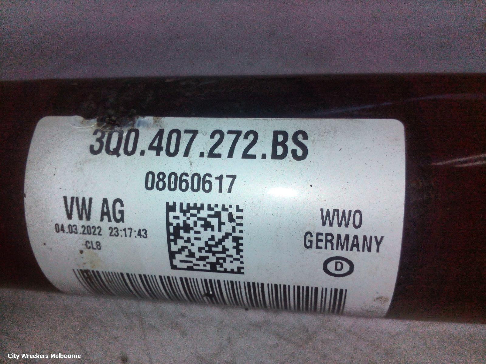 VOLKSWAGEN PASSAT RIGHT DRIVESHAFT, FRONT, PETROL, 2.0, TURBO, 140TSI, B8/MK7, 05/2016 - 05/2023