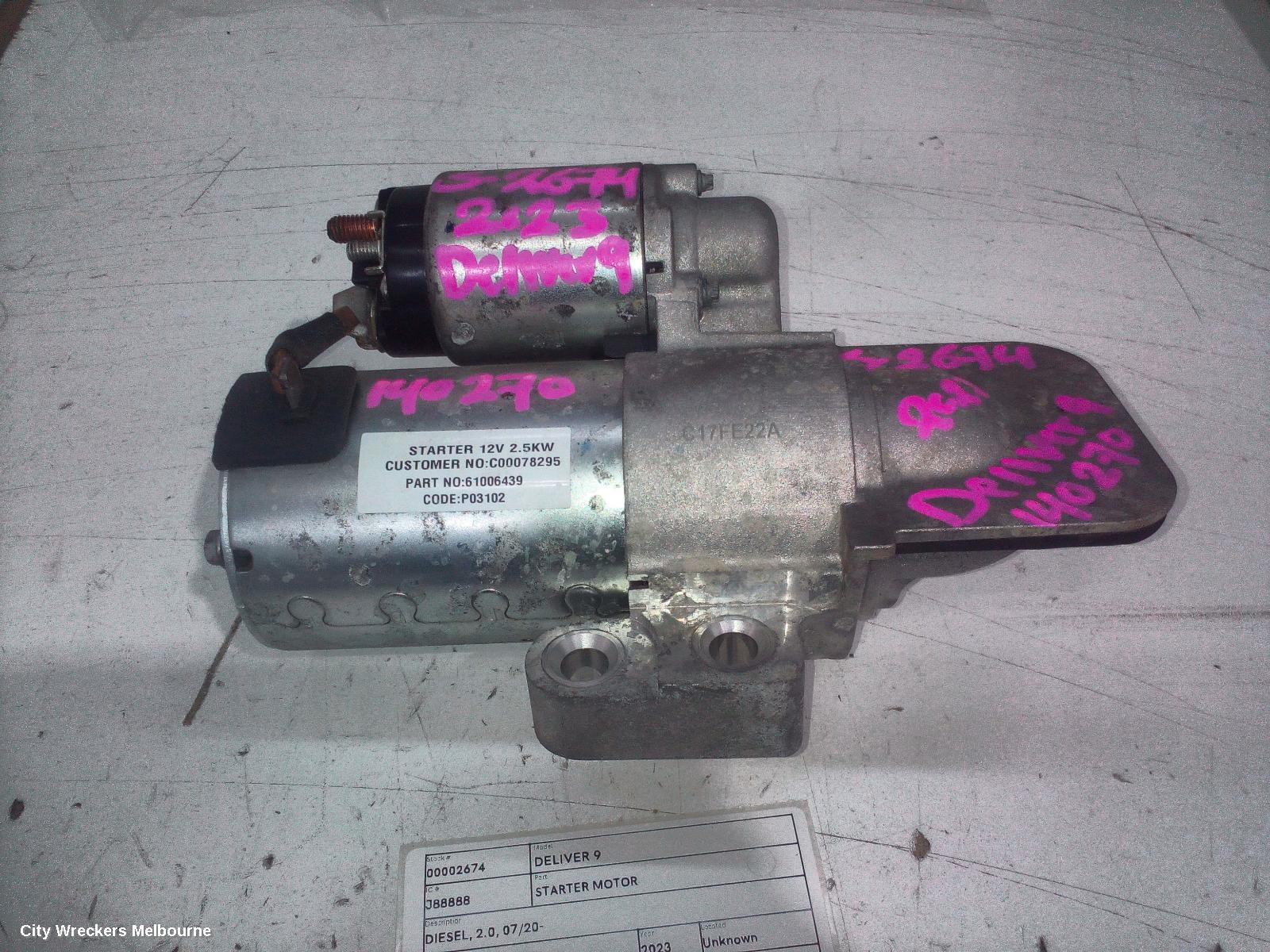 LDV DELIVER 9 STARTER, DIESEL, 2.0, 07/2020 ONWARDS