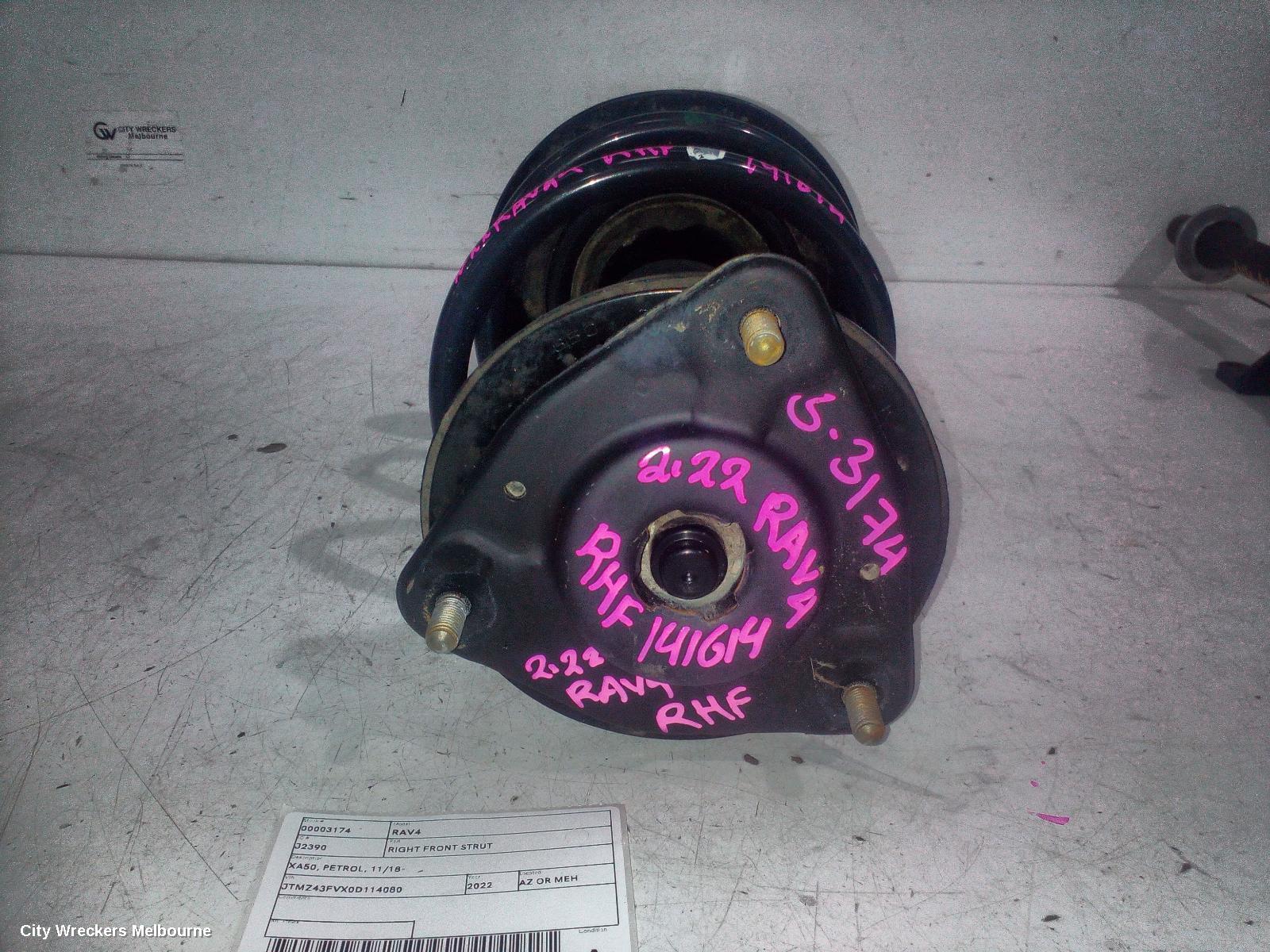 TOYOTA RAV4 RIGHT FRONT STRUT, XA50, PETROL, 11/2018 ONWARDS