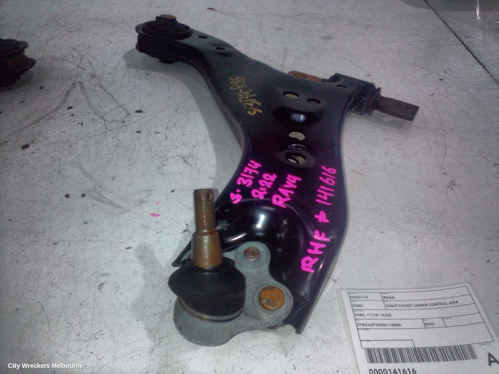 TOYOTA RAV4 RIGHT FRONT LOWER CONTROL ARM, XA50, 11/2018 - 12/2025