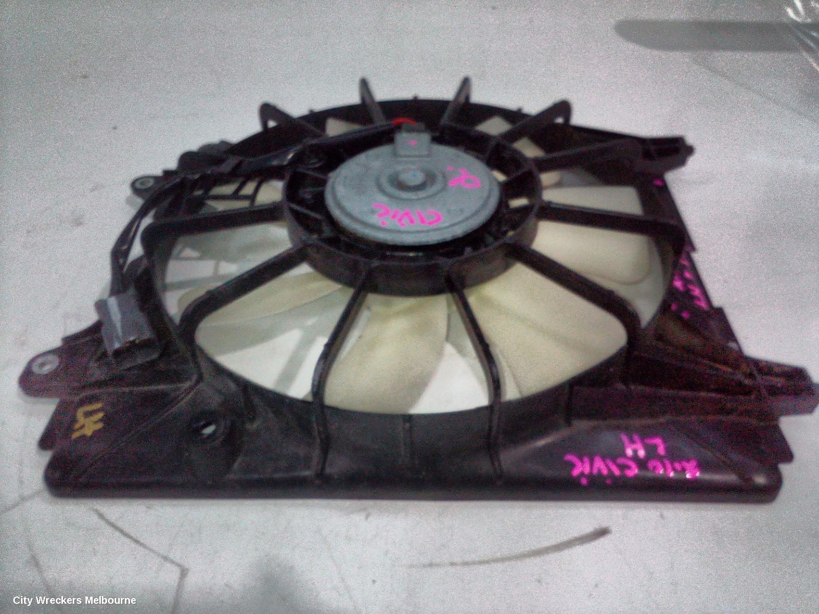 HONDA CIVIC FAN, FAN LH (PASSENGER SIDE), 2.0, K20Z2/K20Z4, 5 BLADES, 8TH GEN, 02/2006 - 12/2011