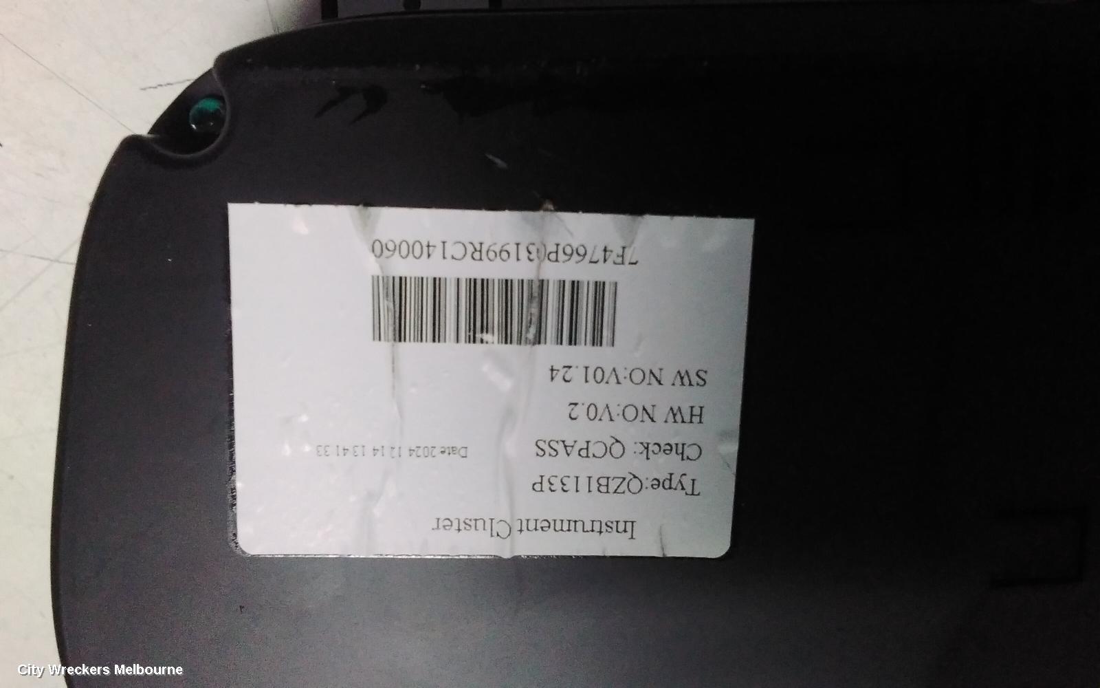 LDV G10 INSTRUMENT CLUSTER, INSTRUMENT CLUSTER, DIESEL, 2.0, AUTO T/M, SV7C, VAN, 07/2021 ONWARDS