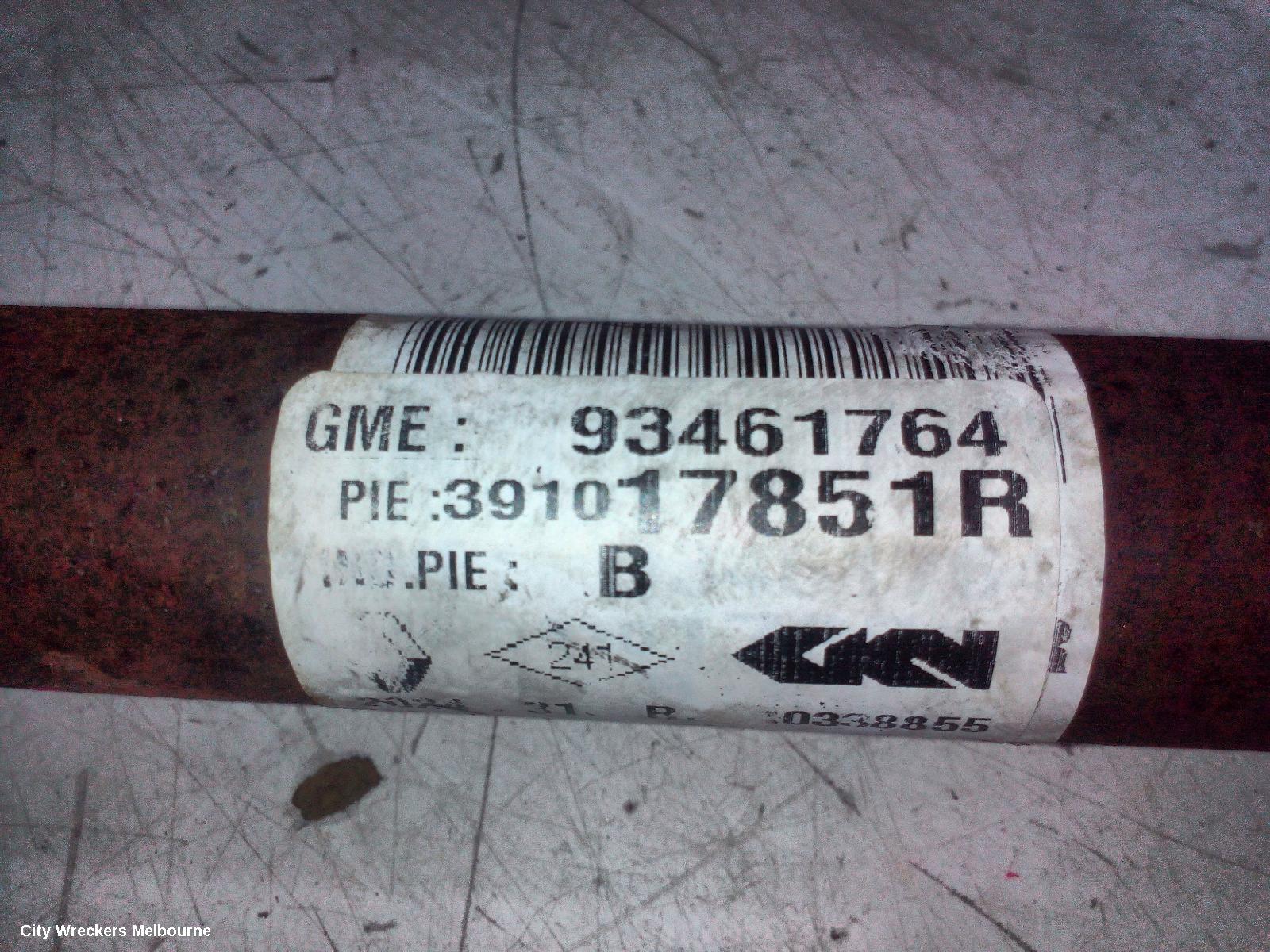 RENAULT TRAFIC LEFT DRIVESHAFT, FRONT, X82, 01/2015 ONWARDS