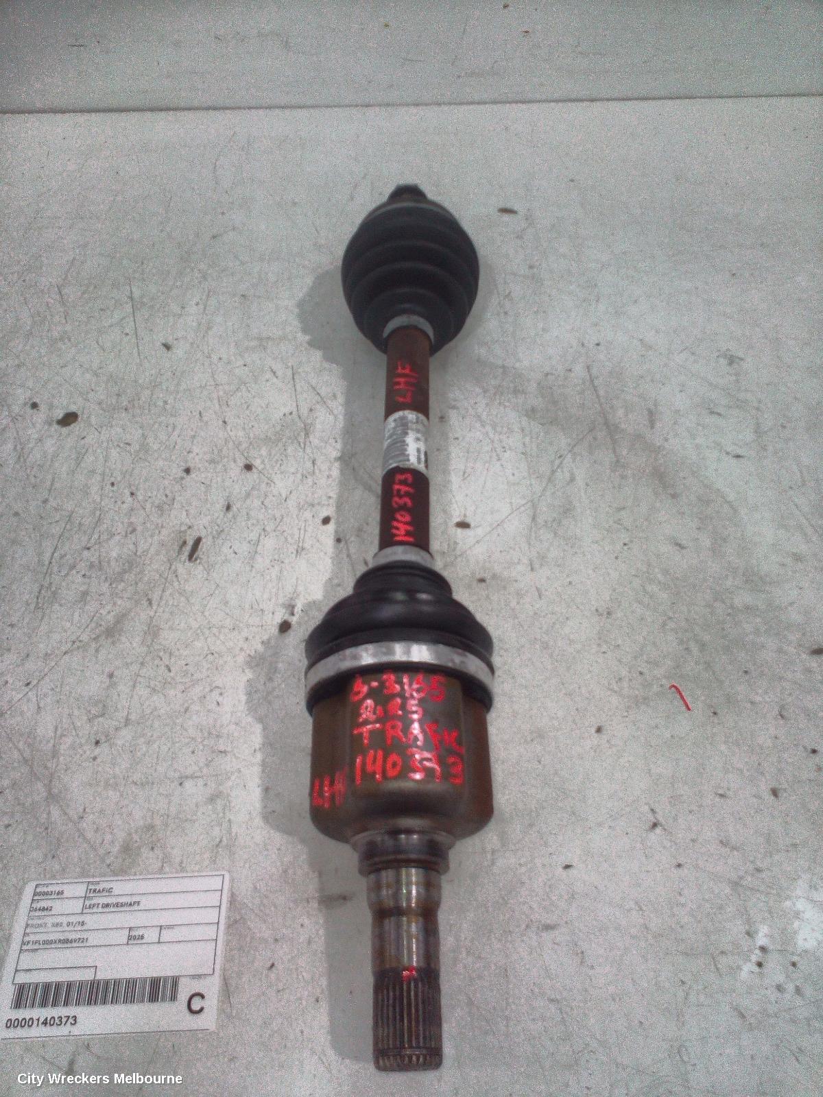 RENAULT TRAFIC LEFT DRIVESHAFT, FRONT, X82, 01/2015 ONWARDS