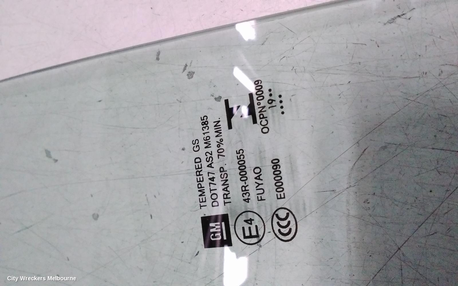 HOLDEN COMMODORE LEFT REAR DOOR WINDOW, ZB, 10/2017 - 12/2020