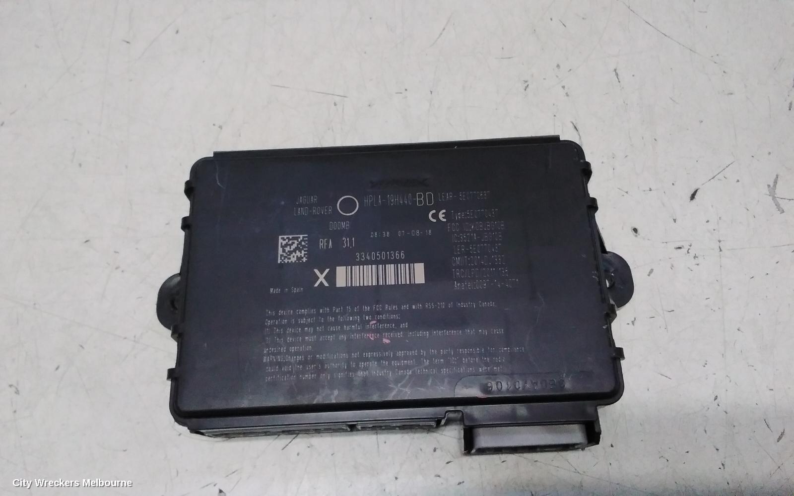 LAND ROVER RANGEROVER VELAR, L560, 05/2017 ONWARDS, ROVER SPORT VELAR KEYLESS GO MODULE ECU HPLA-19H440-BD / HPLA19H440BD: 140565