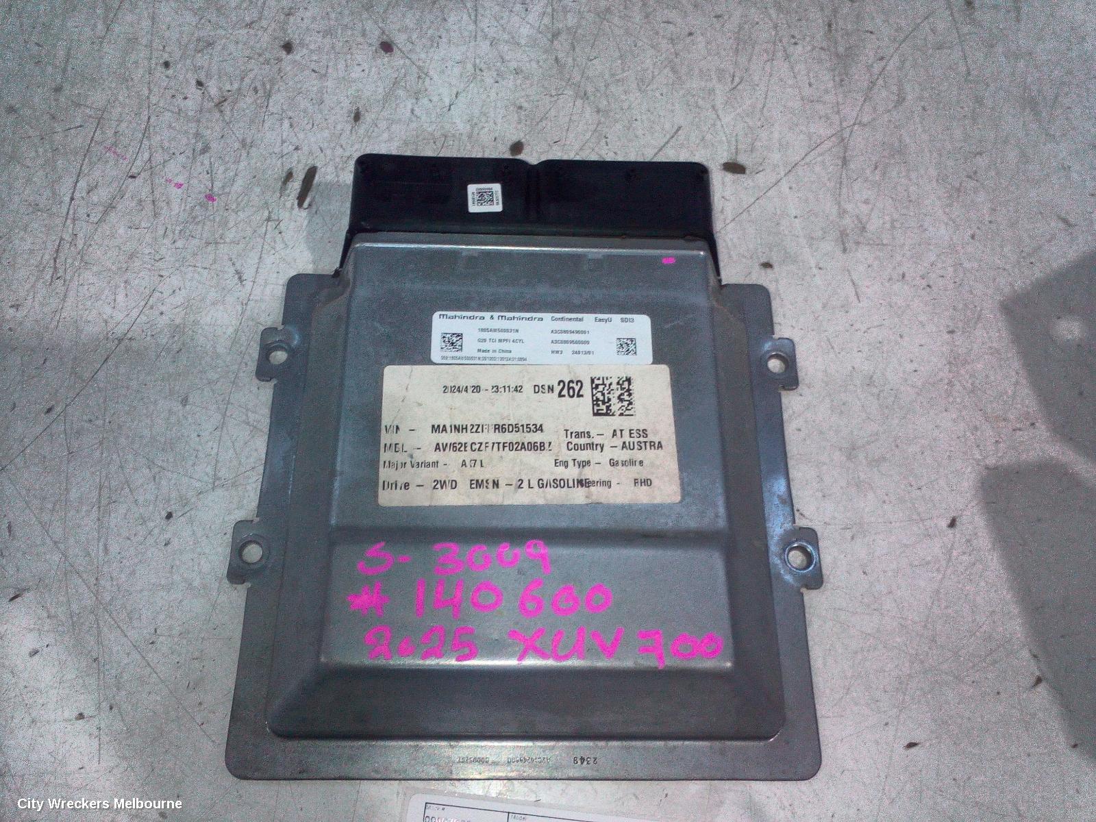 MAHINDRA XUV700 ECU, W601, 01/2023 ONWARDS