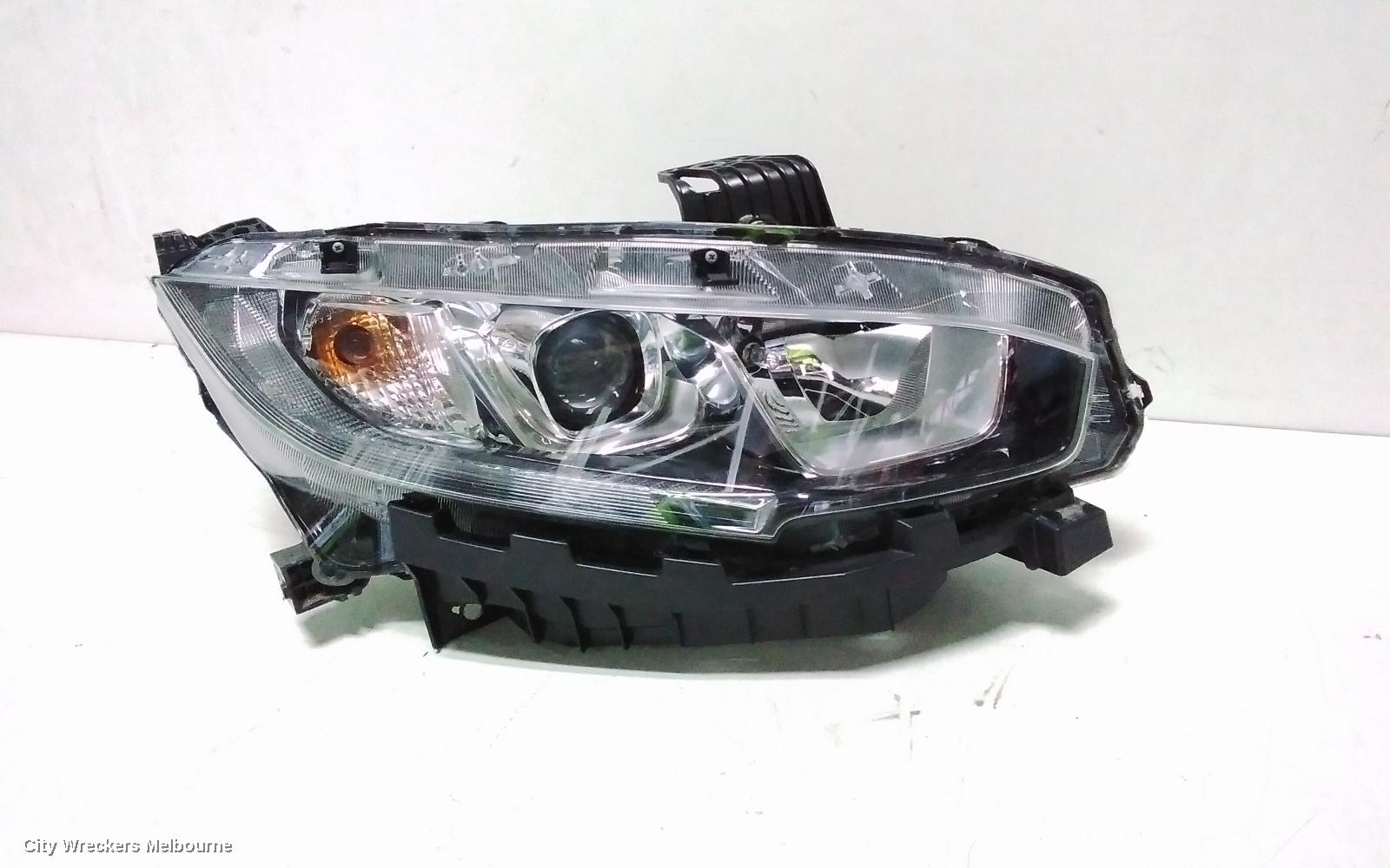 HONDA CIVIC RIGHT HEADLAMP, 10TH GEN, HATCH/SEDAN, HALOGEN TYPE, 05/2016 - 08/2021