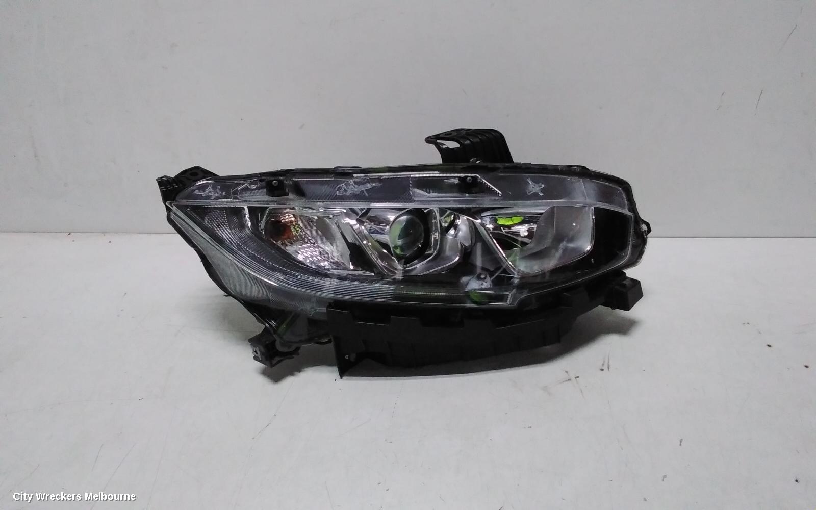 HONDA CIVIC RIGHT HEADLAMP, 10TH GEN, HATCH/SEDAN, HALOGEN TYPE, 05/2016 - 08/2021