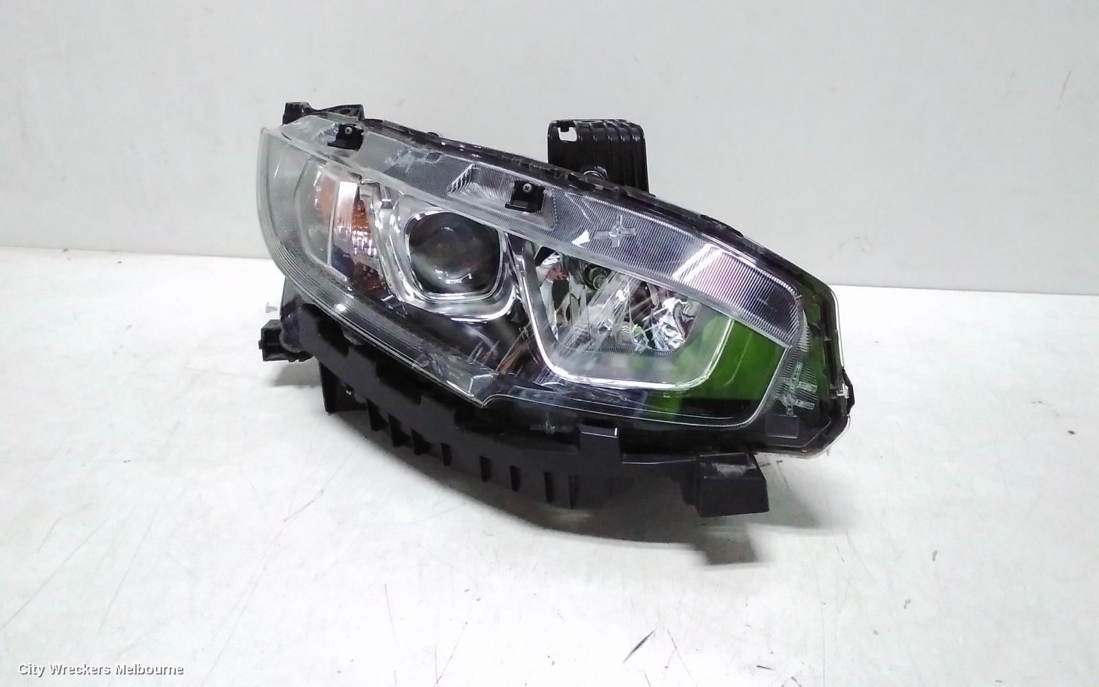 HONDA CIVIC RIGHT HEADLAMP, 10TH GEN, HATCH/SEDAN, HALOGEN TYPE, 05/2016 - 08/2021