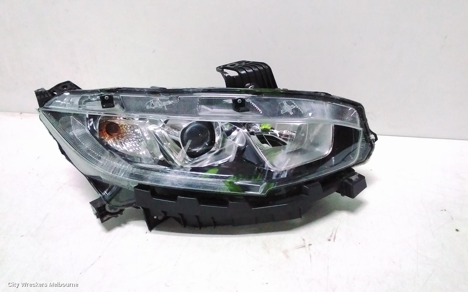 HONDA CIVIC RIGHT HEADLAMP, 10TH GEN, HATCH/SEDAN, HALOGEN TYPE, 05/2016 - 08/2021