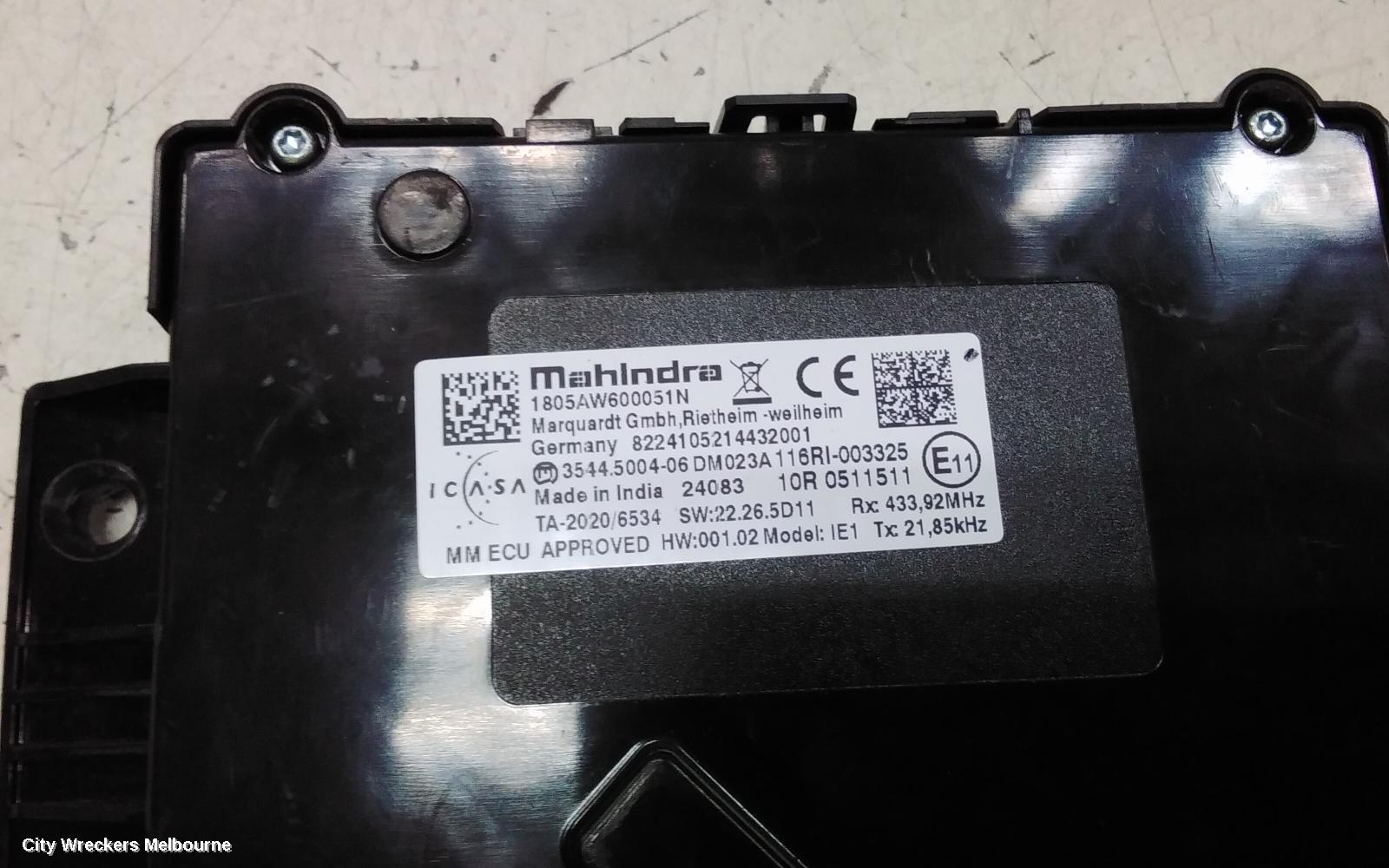 MAHINDRA XUV700, W601, 01/2023 ONWARDS, CONTROL UNIT 1805AW600051N: 140711