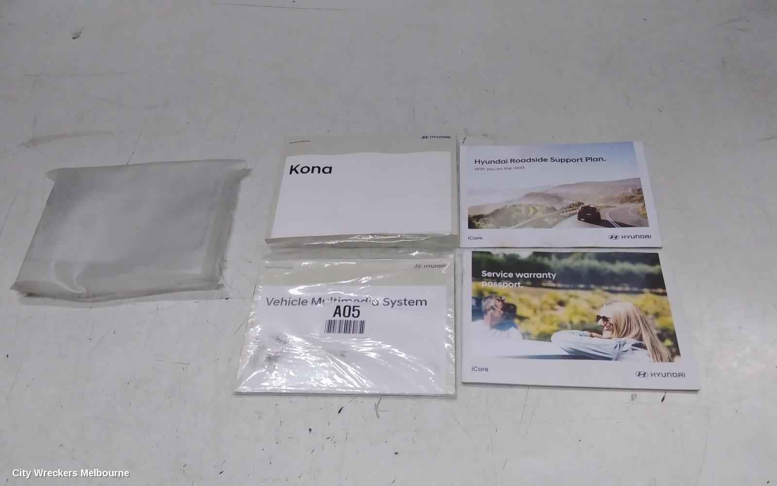 HYUNDAI KONA OWNERS HANDBOOK, OS, 09/2017 - 07/2023