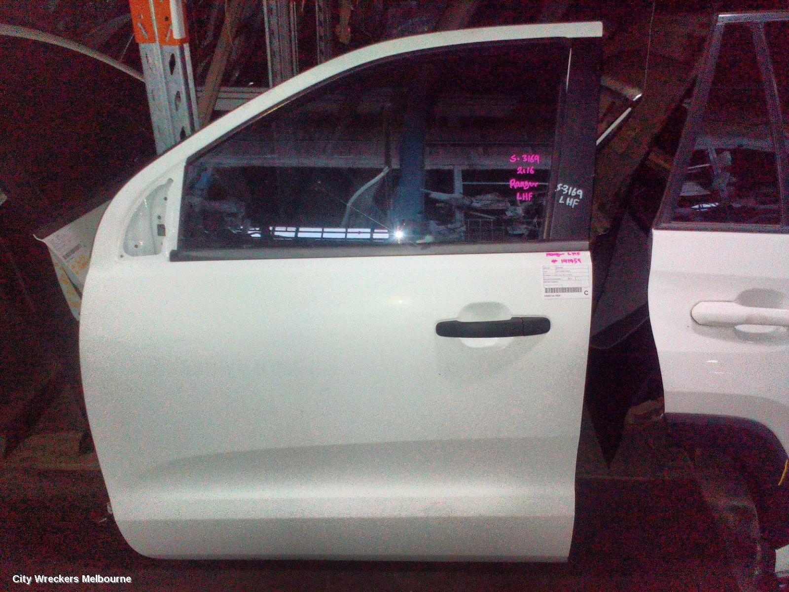 FORD RANGER LEFT FRONT DOOR, PX SERIES 1-3, DUAL CAB, 06/2011 - 04/2022