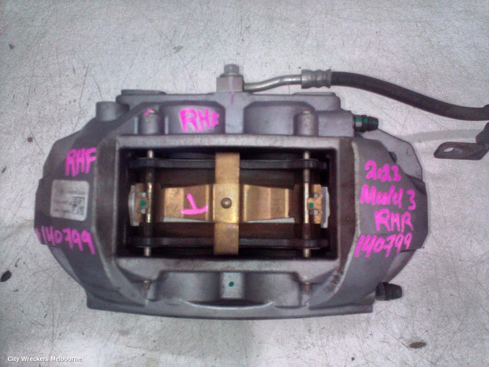 TESLA MODEL 3 CALIPER, RH FRONT, STANDARD TYPE, GRAY, 1ST GEN, 06/2019 ONWARDS
