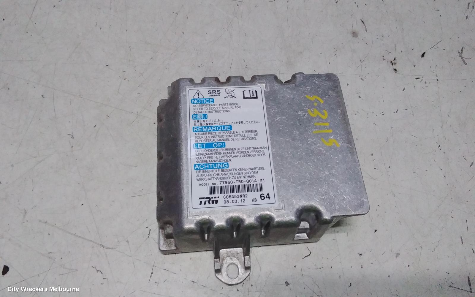 HONDA CIVIC AIRBAG MODULE/SENSOR, MODULE, SEDAN, NON HYBRID, 9TH GEN, 02/2012 - 03/2014