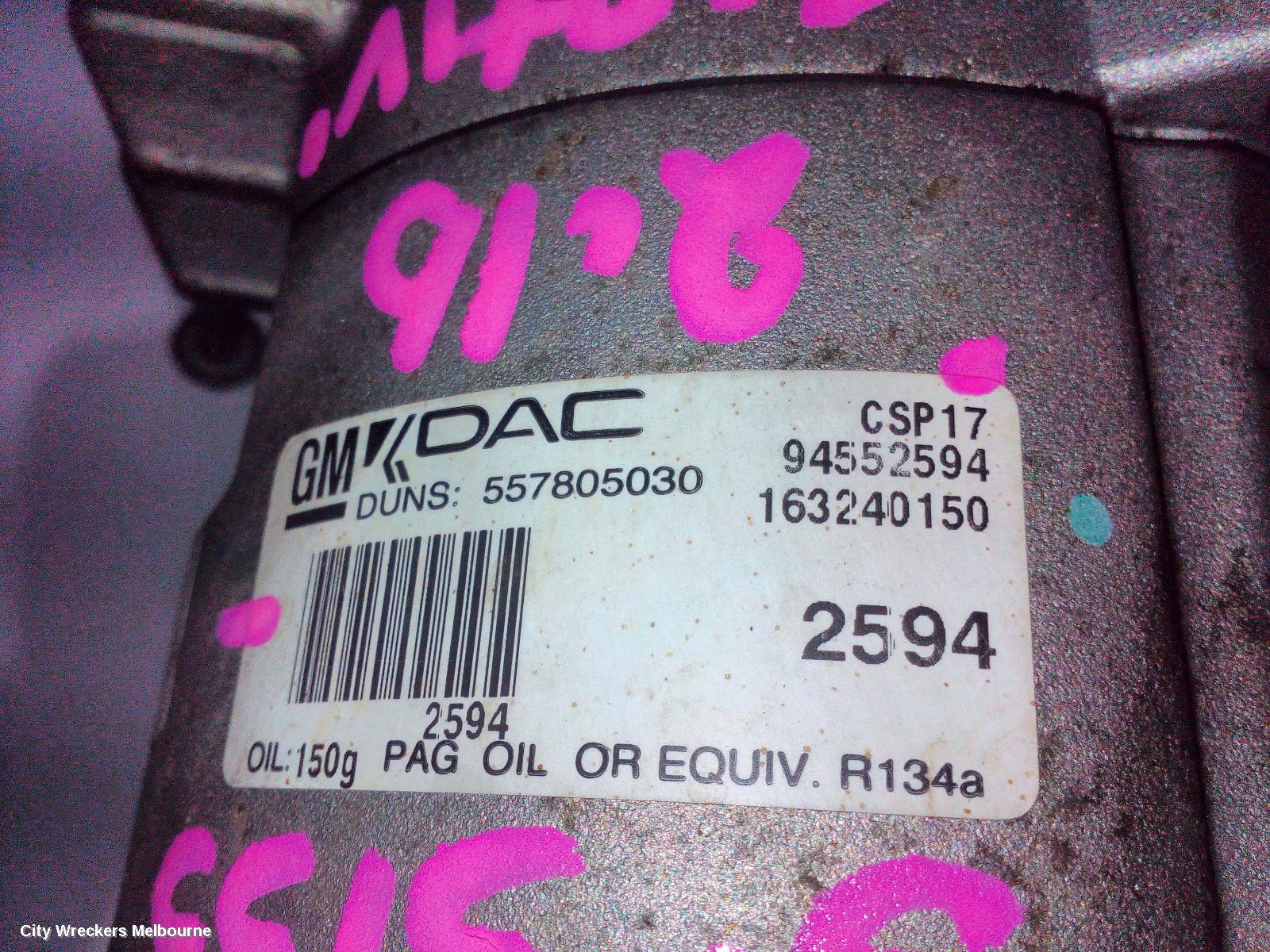 HOLDEN CAPTIVA A/C COMPRESSOR, CG, 2.4, PETROL, 01/2011 - 06/2018