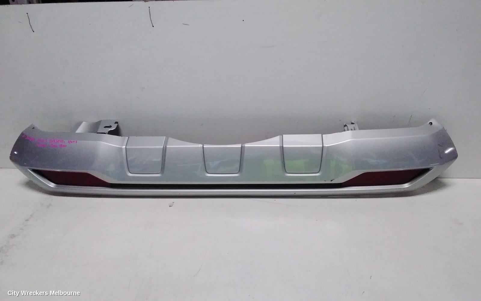 MITSUBISHI PAJERO REAR BUMPER, BUMPER BAR LOWER MOULDING, PAJERO SPORT, QF, SILVER, 11/2019 - 02/2024