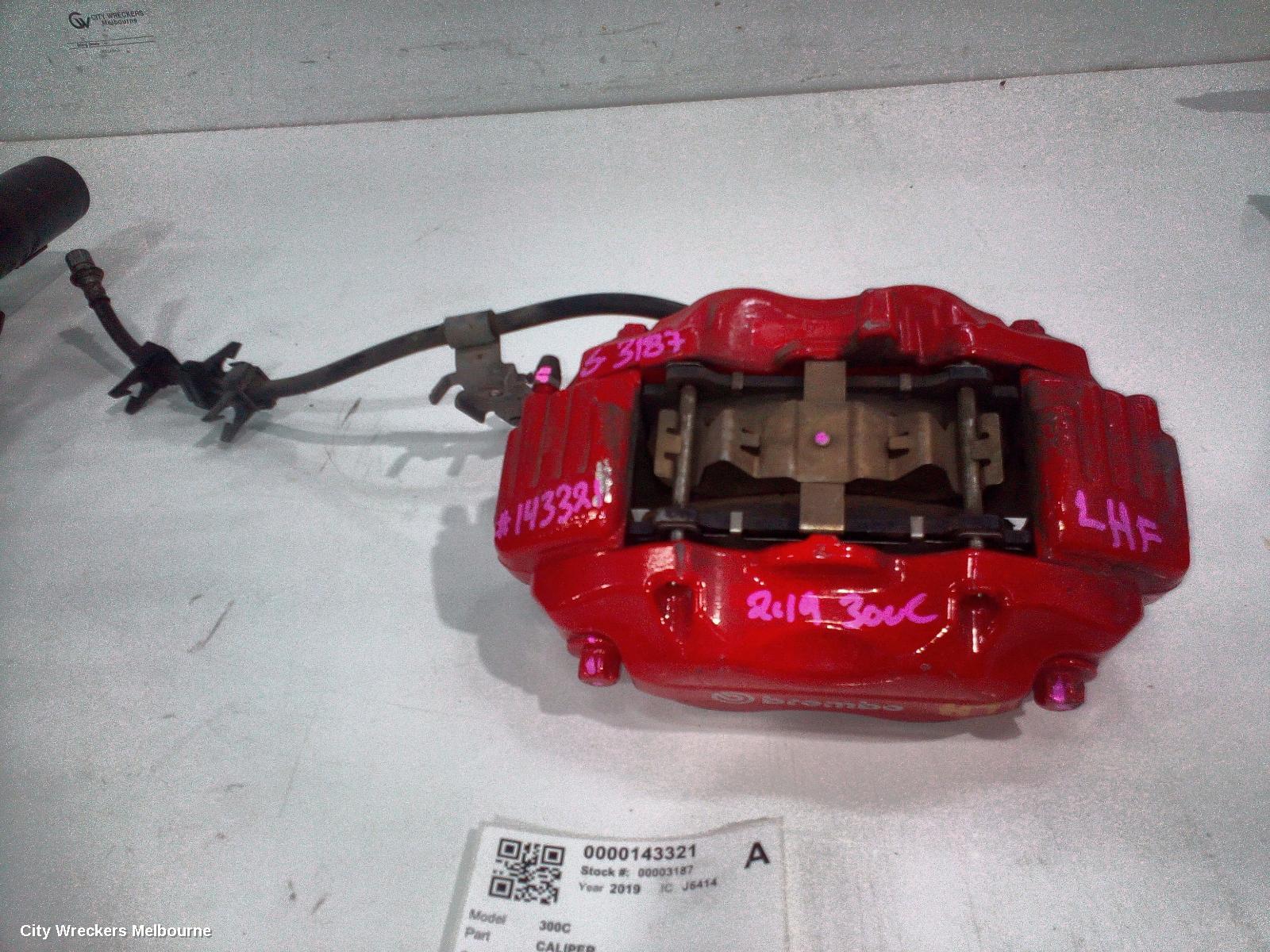 CHRYSLER 300C CALIPER, LX, LH FRONT, RED, 360MM ROTOR, BREMBO, 12/2011 - 12/2021