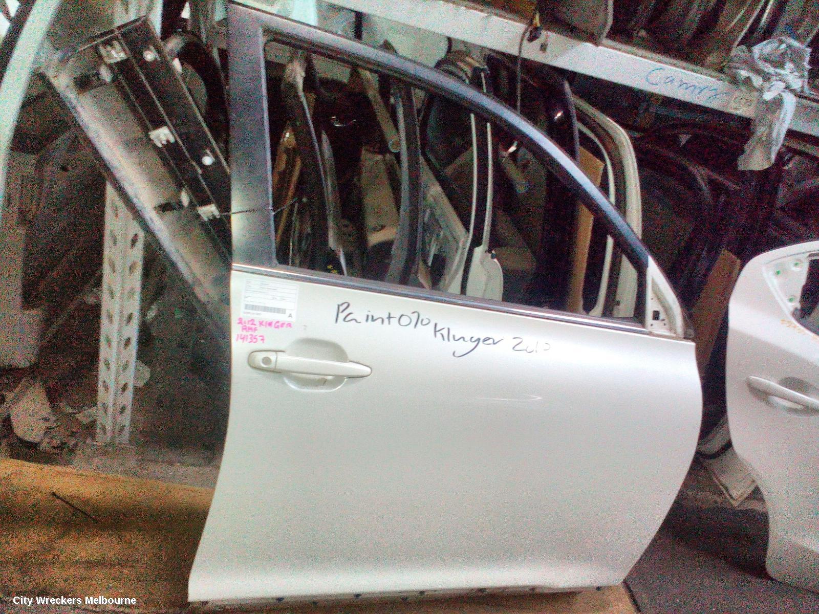 TOYOTA KLUGER RIGHT FRONT DOOR, GSU40-GSU45, 08/2007 - 02/2014