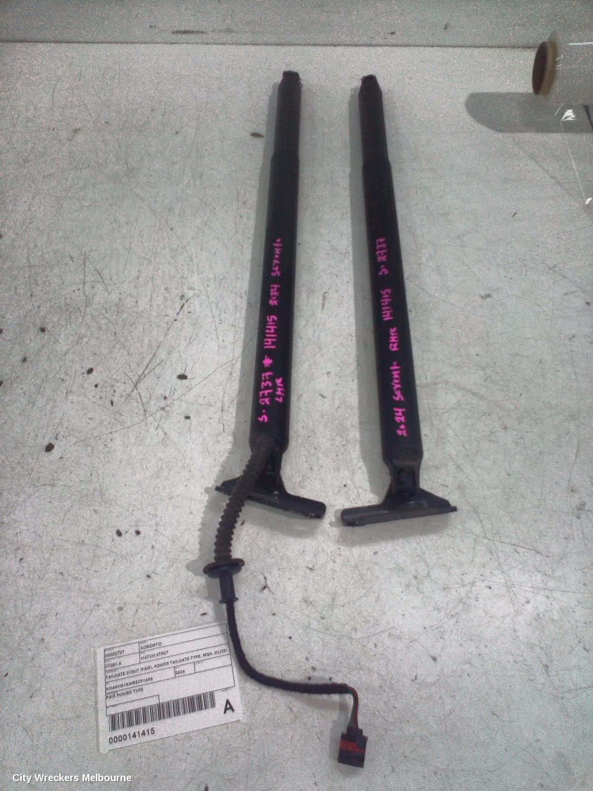 KIA SORENTO HATCH STRUT, TAILGATE STRUT (PAIR), POWER TAILGATE TYPE, MQ4, 02/2020 ONWARDS