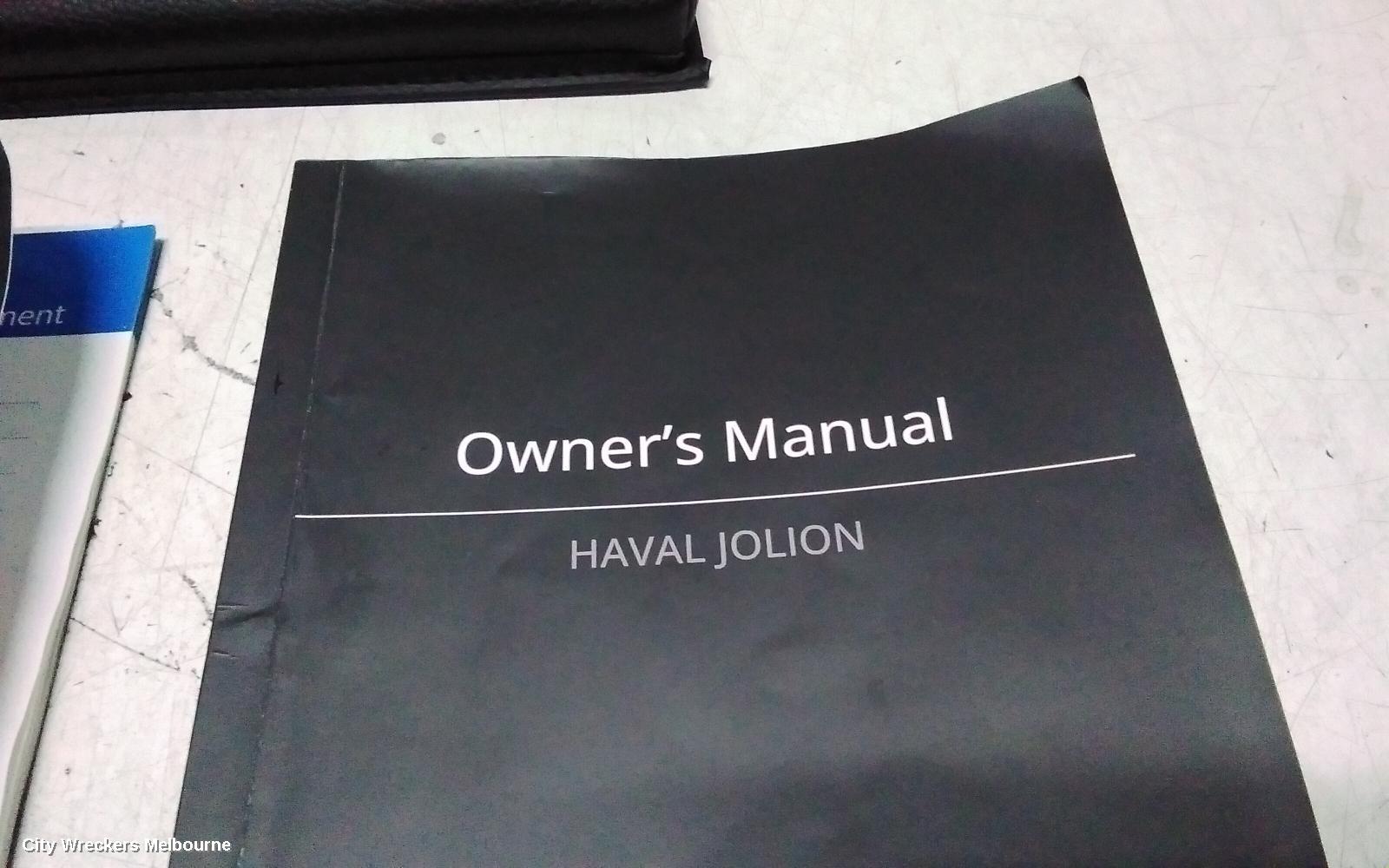 HAVAL JOLION OWNERS HANDBOOK, A02, 04/2024 ONWARDS