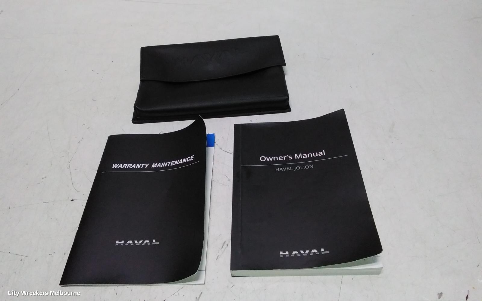HAVAL JOLION OWNERS HANDBOOK, A02, 04/2024 ONWARDS