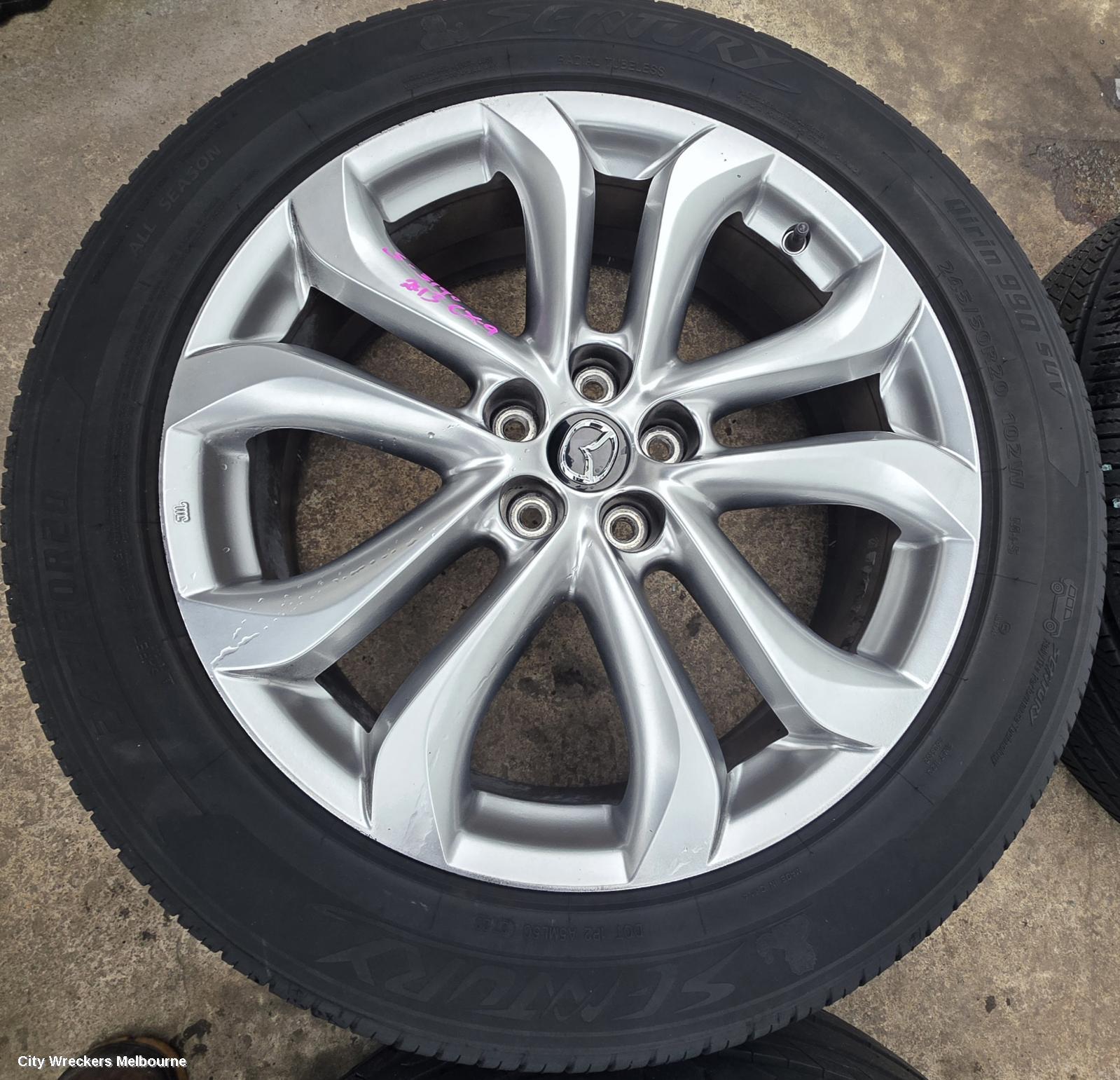 MAZDA CX9 WHEEL MAG, FACTORY, 20X7.5IN, TB, 10/2010 - 12/2015