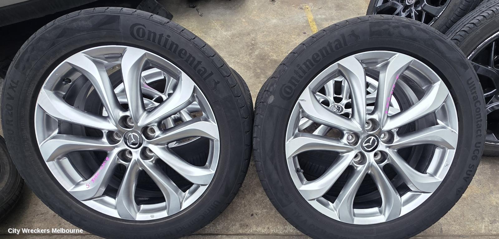 MAZDA CX9 WHEEL MAG, FACTORY, 20X7.5IN, TB, 10/2010 - 12/2015