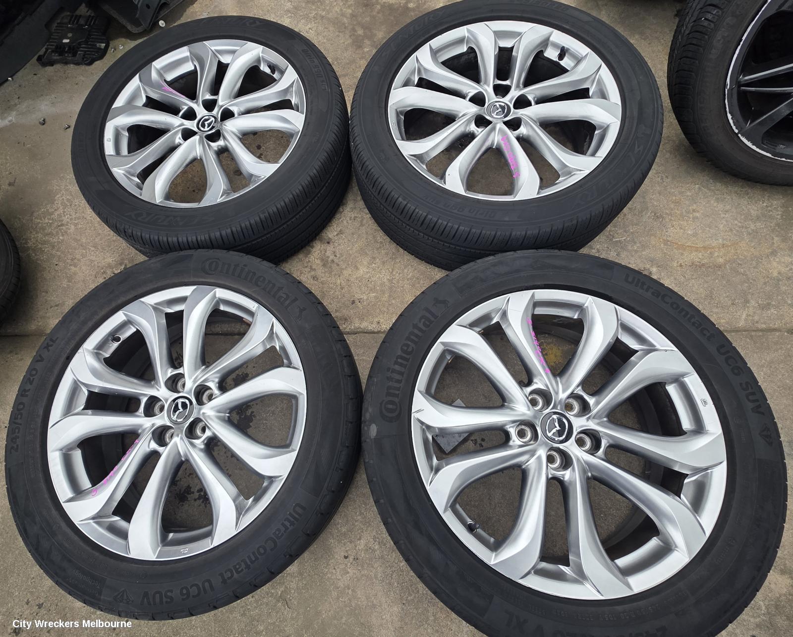 MAZDA CX9 WHEEL MAG, FACTORY, 20X7.5IN, TB, 10/2010 - 12/2015