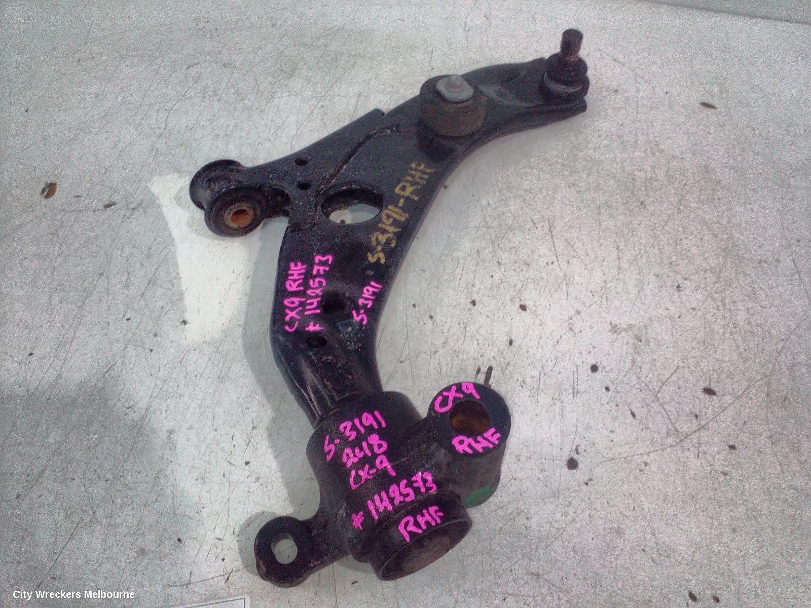 MAZDA CX9 RIGHT FRONT LOWER CONTROL ARM, TC, 07/2016 - 12/2024
