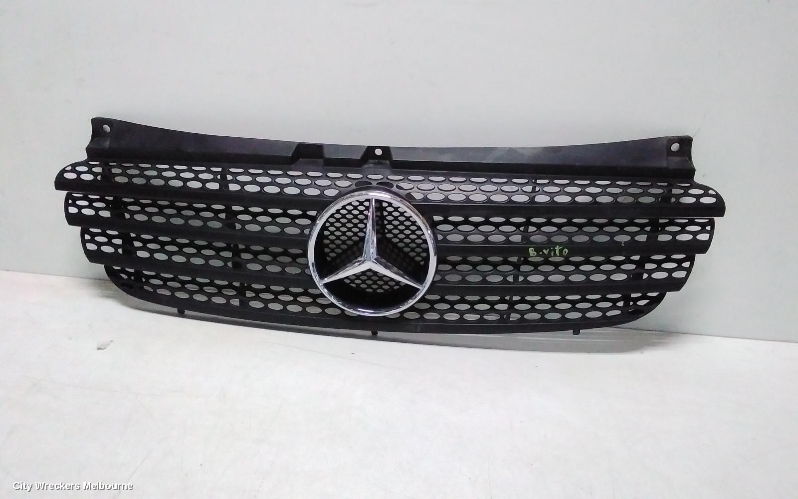 MERCEDES VITO GRILLE, 639, RADIATOR GRILLE, BLACK, W/ CHROME EMBLEM, 04/2004 - 01/2011