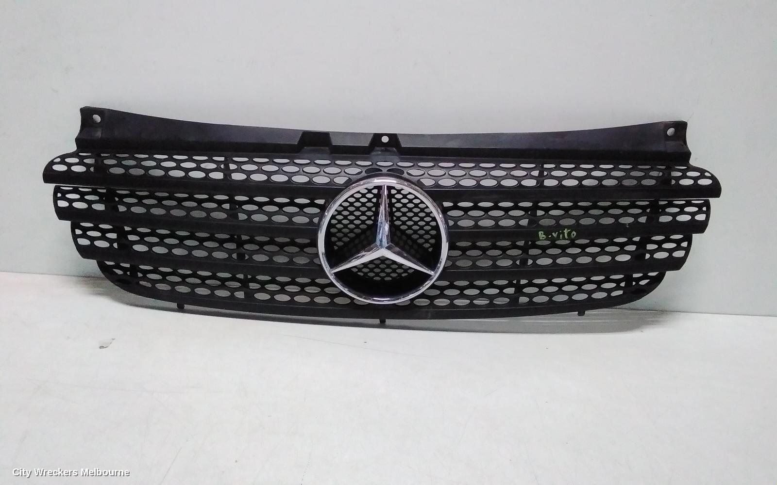 MERCEDES VITO GRILLE, 639, RADIATOR GRILLE, BLACK, W/ CHROME EMBLEM, 04/2004 - 01/2011