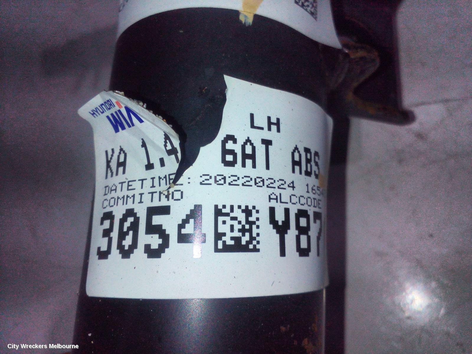 KIA STONIC LEFT FRONT STRUT, YB, 08/2020 ONWARDS