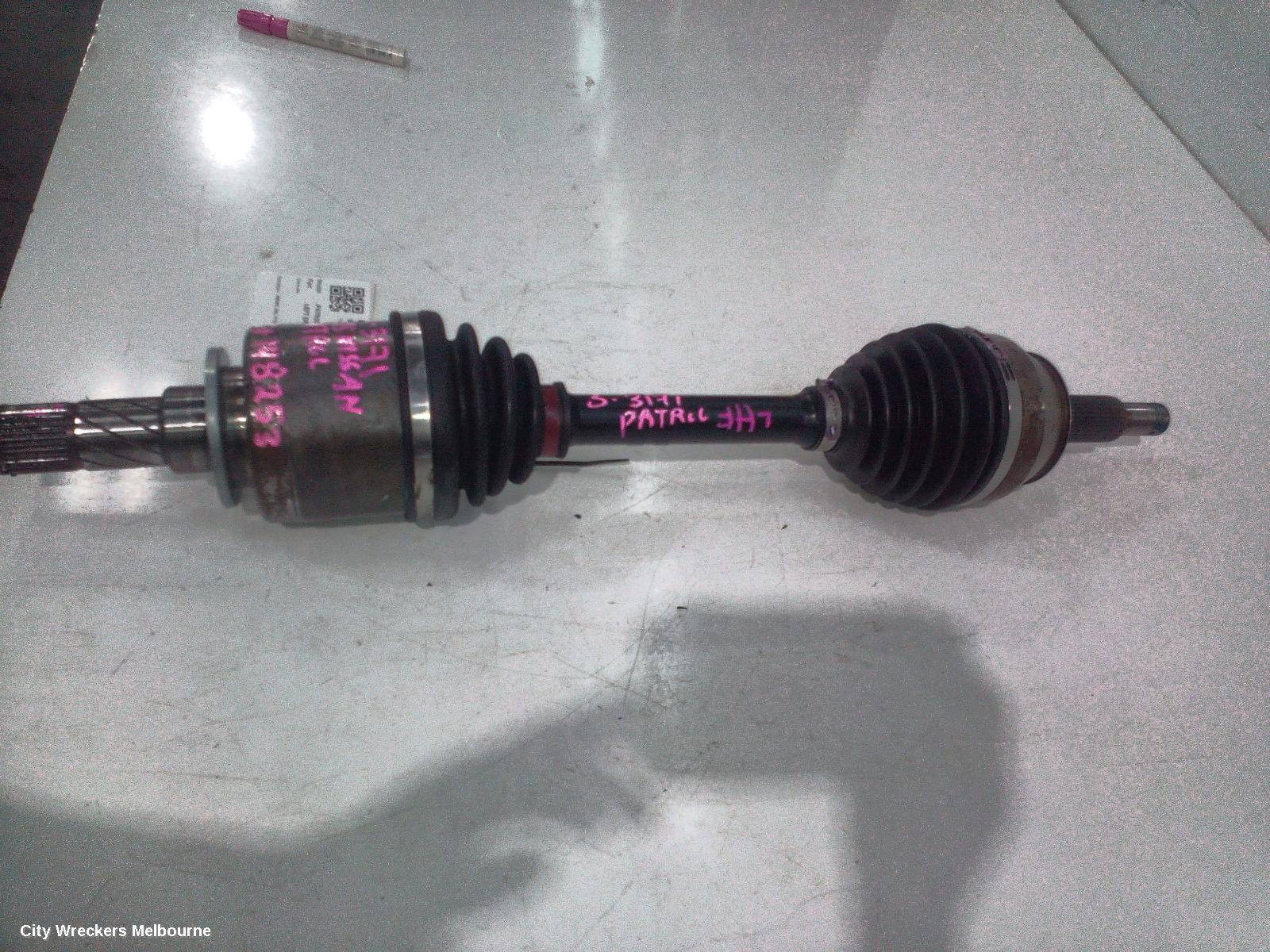 NISSAN PATROL LEFT DRIVESHAFT, FRONT, Y62, 11/2012 ONWARDS