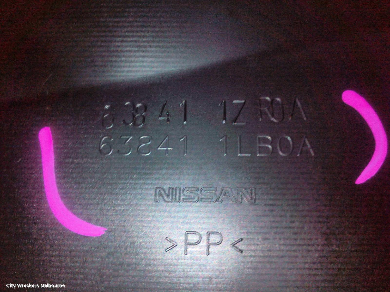 NISSAN PATROL LEFT GUARD LINER, FRONT, Y62, 11/2012 ONWARDS