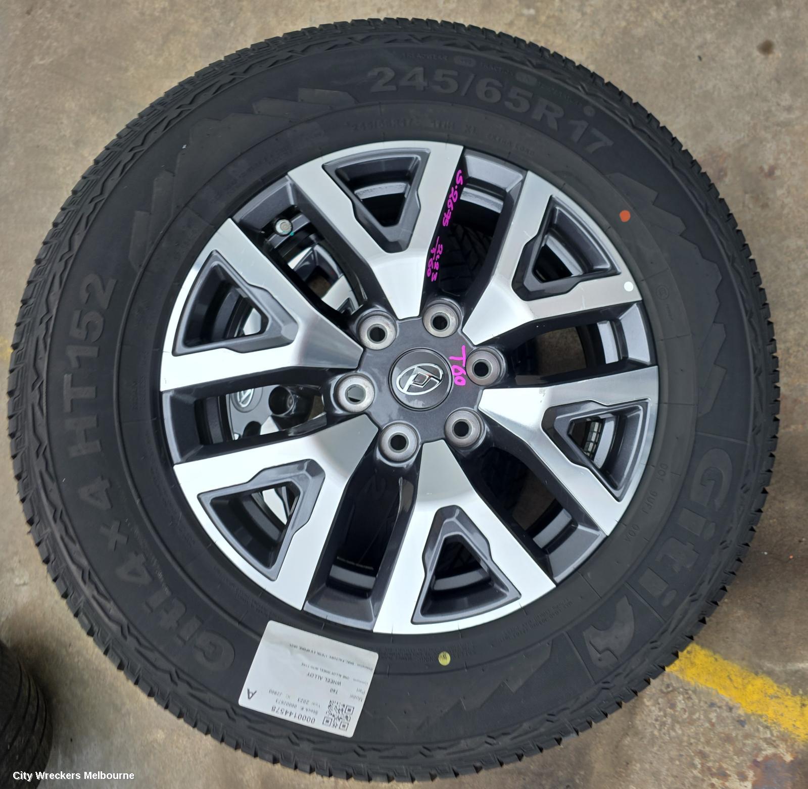 LDV T60 WHEEL MAG, SK8C, FACTORY, 17X7IN, 6 V SPOKE, 08/2021 ONWARDS