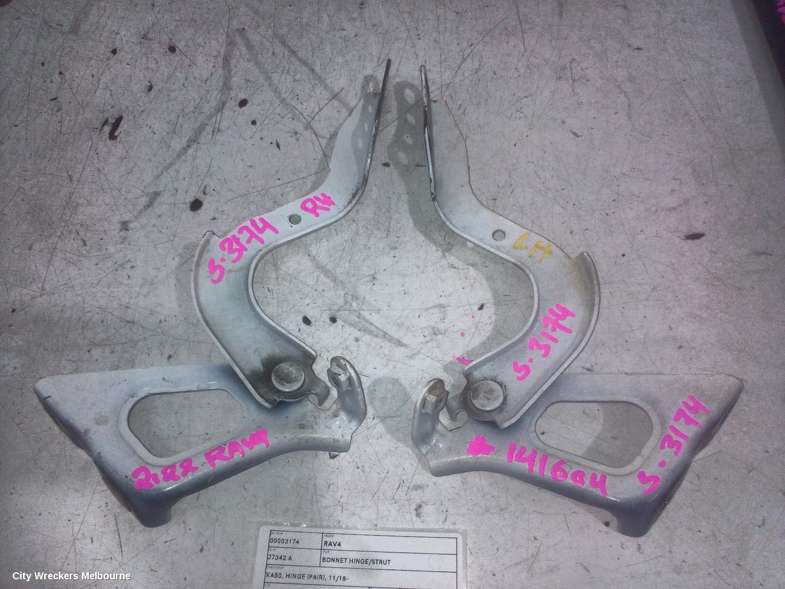 TOYOTA RAV4 BONNET HINGE/STRUT, XA50, HINGE (PAIR), 11/2018 ONWARDS