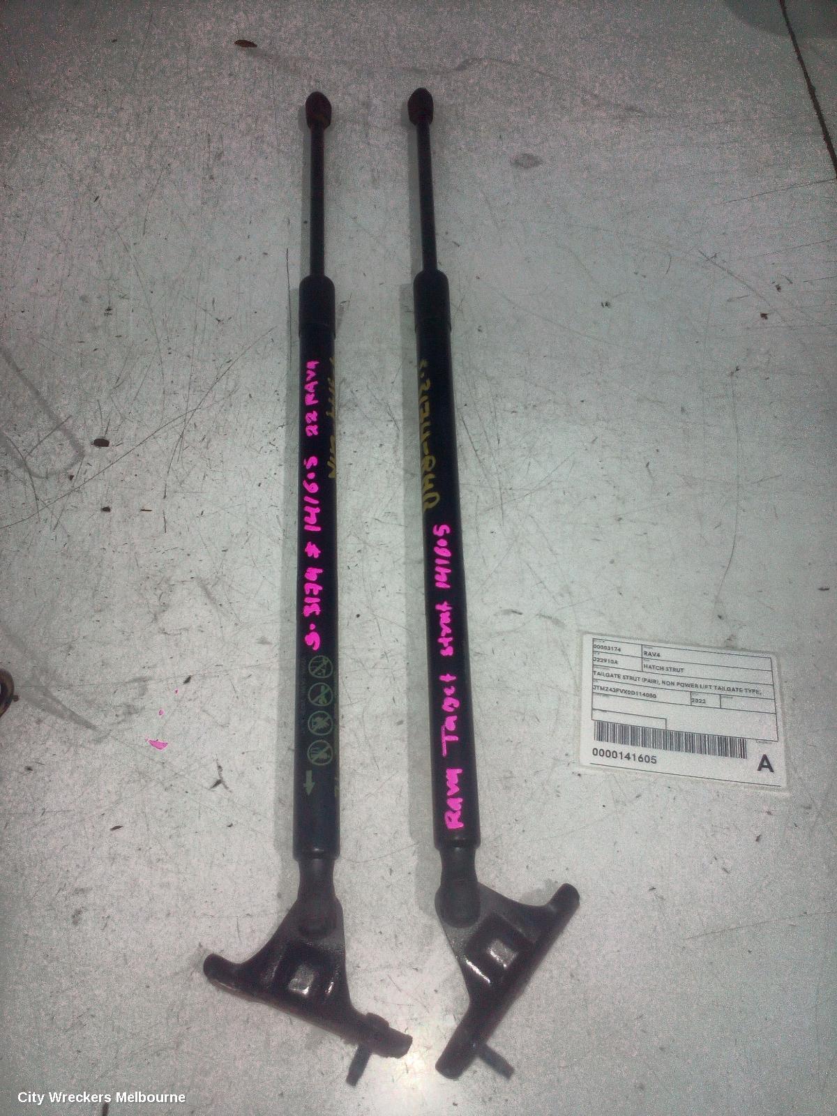 TOYOTA RAV4 HATCH STRUT, TAILGATE STRUT (PAIR), NON POWER LIFT TAILGATE TYPE, XA50, 11/2018 ONWARDS