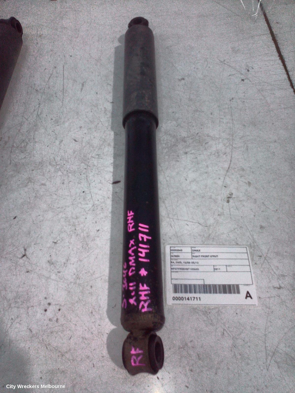 ISUZU DMAX RIGHT FRONT STRUT, RA, 2WD, 10/2008 - 05/2012