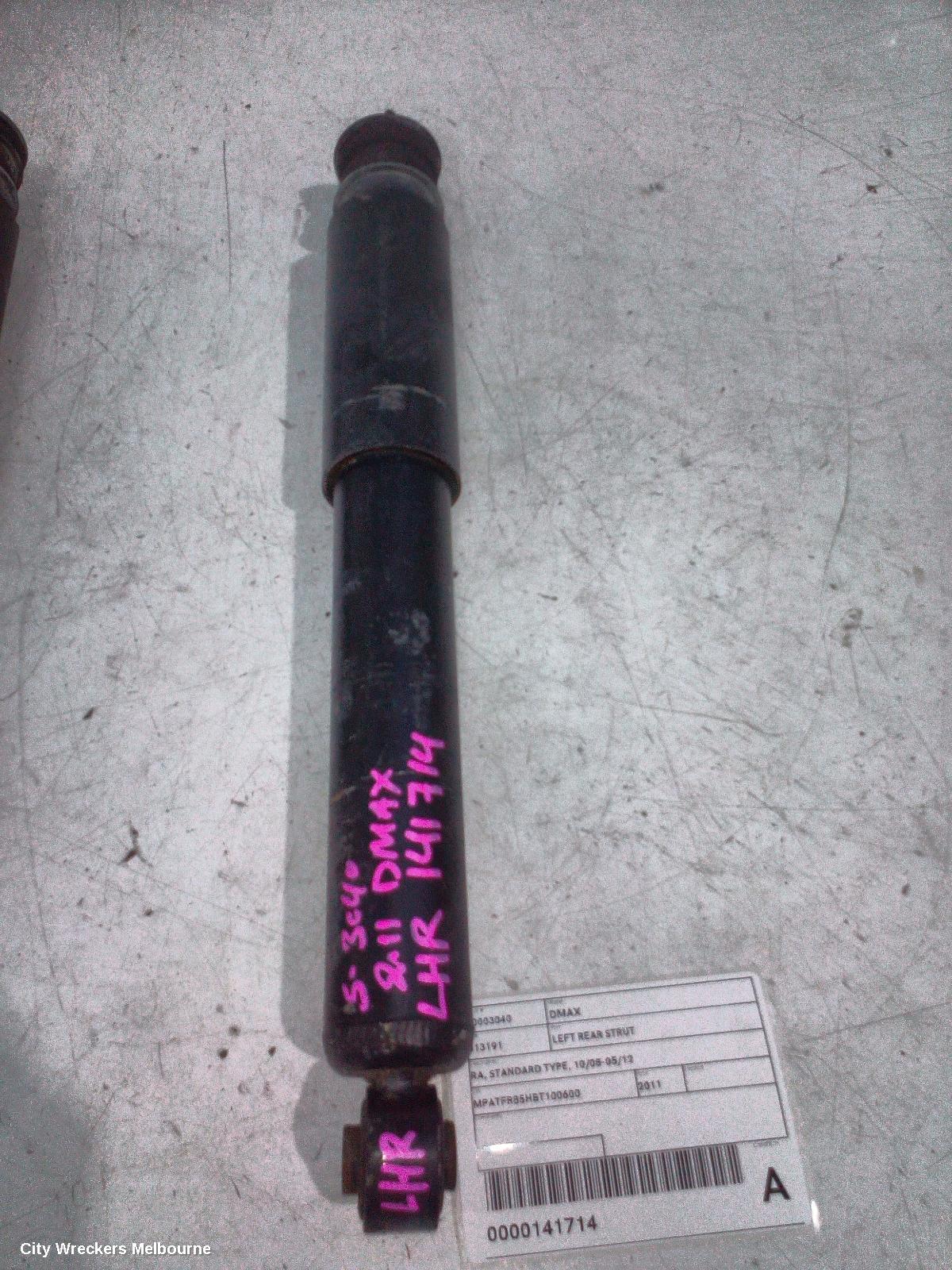 ISUZU DMAX LEFT REAR STRUT, RA, STANDARD TYPE, 10/2008 - 05/2012