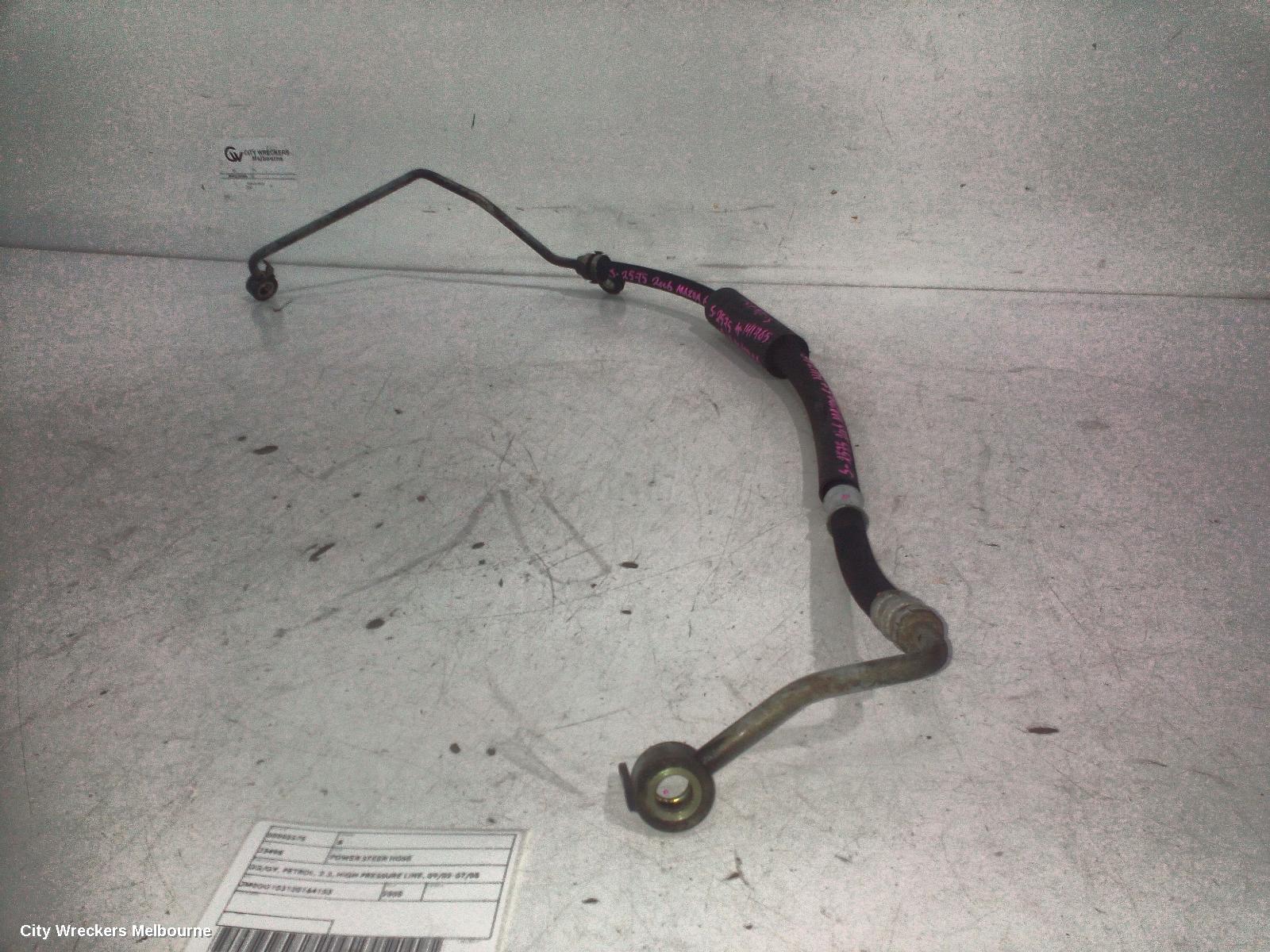 MAZDA 6 POWER STEER HOSE, GG/GY, PETROL, 2.3, HIGH PRESSURE LINE, 09/2002 - 07/2005
