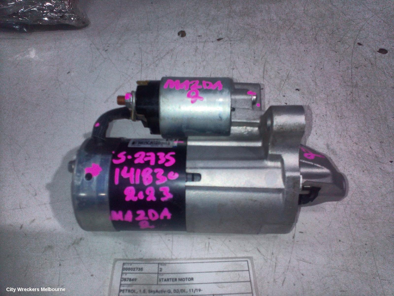 MAZDA 2 STARTER, PETROL, 1.5, SKYACTIV-G, DJ/DL, 11/2019 ONWARDS