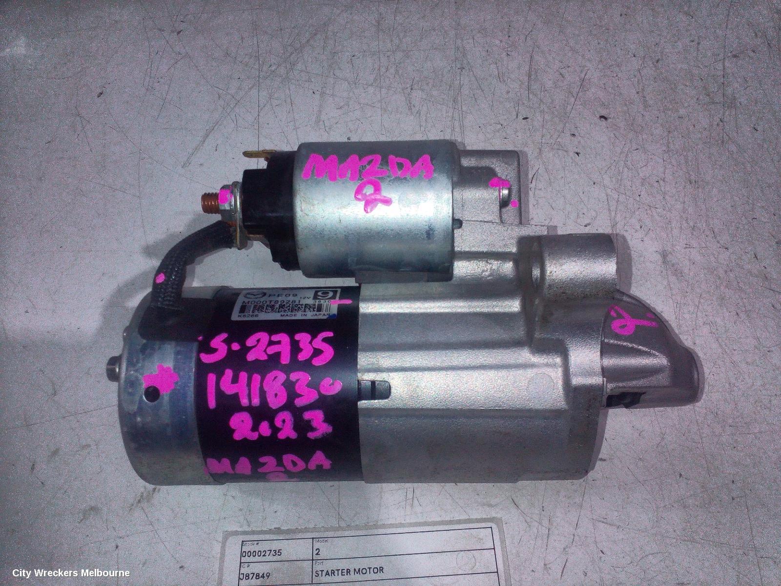 MAZDA 2 STARTER, PETROL, 1.5, SKYACTIV-G, DJ/DL, 11/2019 ONWARDS