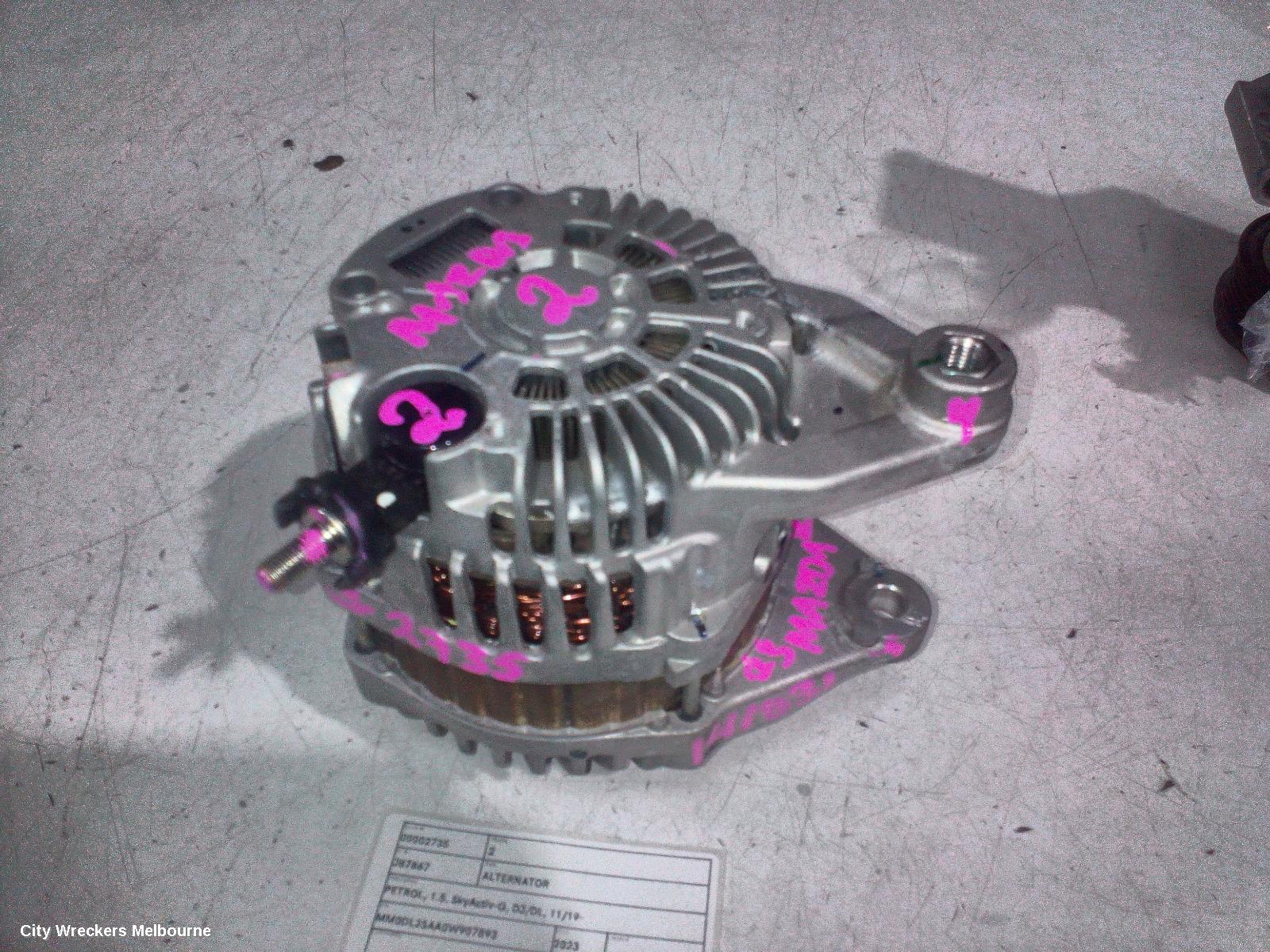 MAZDA 2 ALTERNATOR, PETROL, 1.5, SKYACTIV-G, DJ/DL, 11/2019 ONWARDS